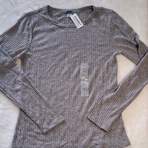 Old Navy Gray Ribbed Women's Top